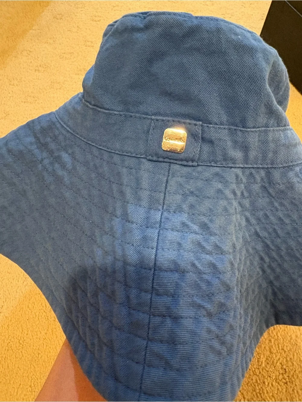 Calvin Klein Navy Blue Bucket Hat with Logo Plaque